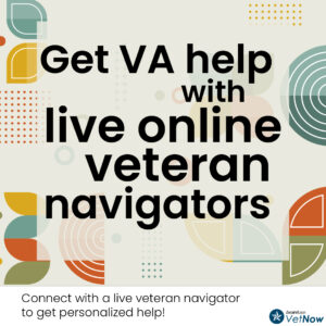 photo background with patters that get va help iwth live online veteran navigators