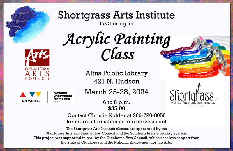 flyer for acrylic painting class