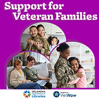 three different groups of families with the text support for veteran families at the top