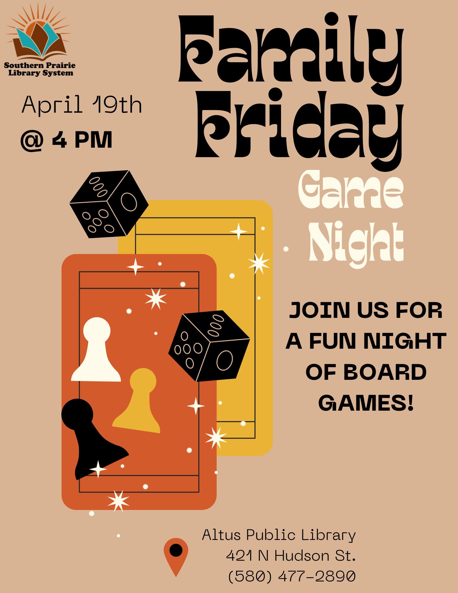 flyer for board game night