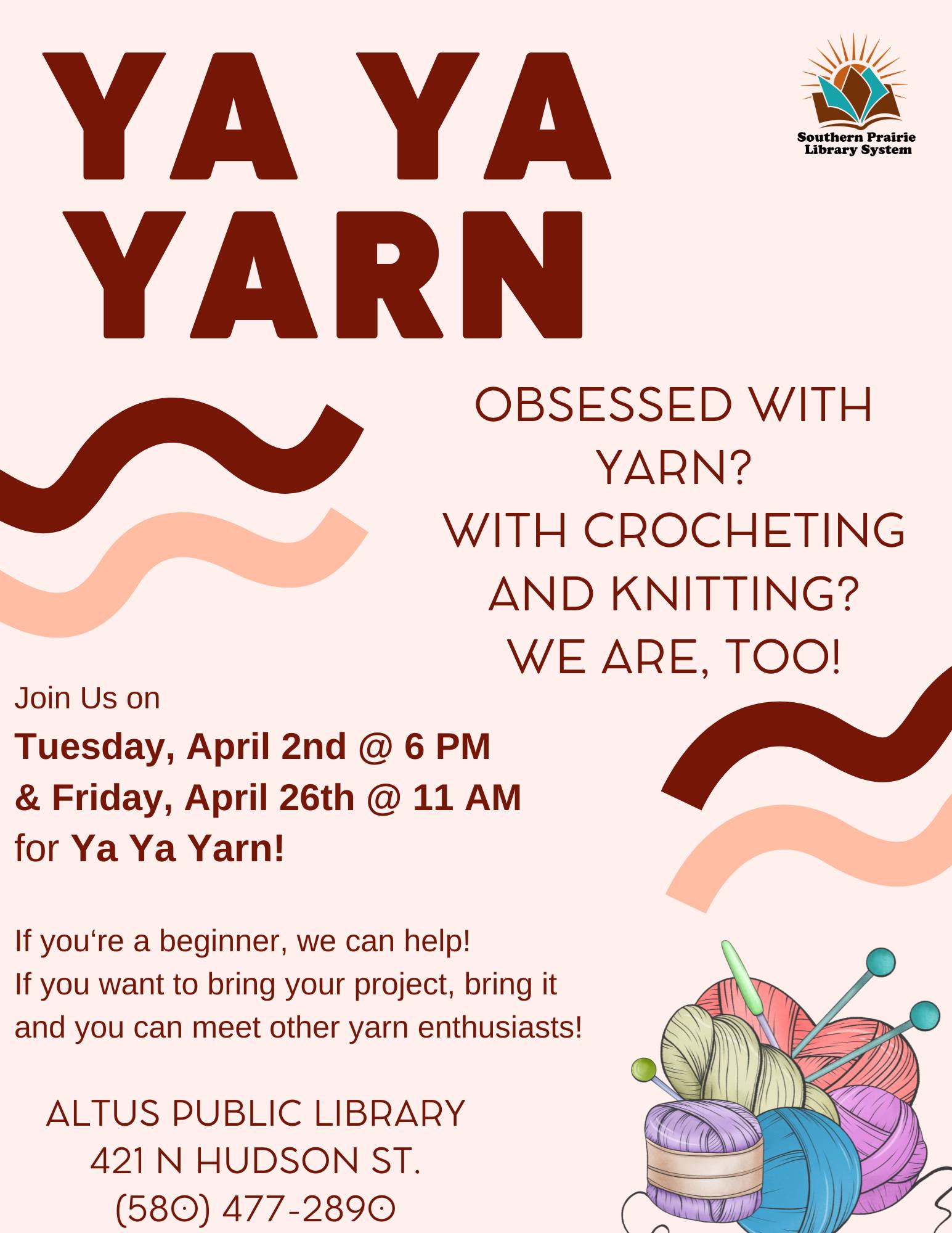 flyer for ya ya yarn program