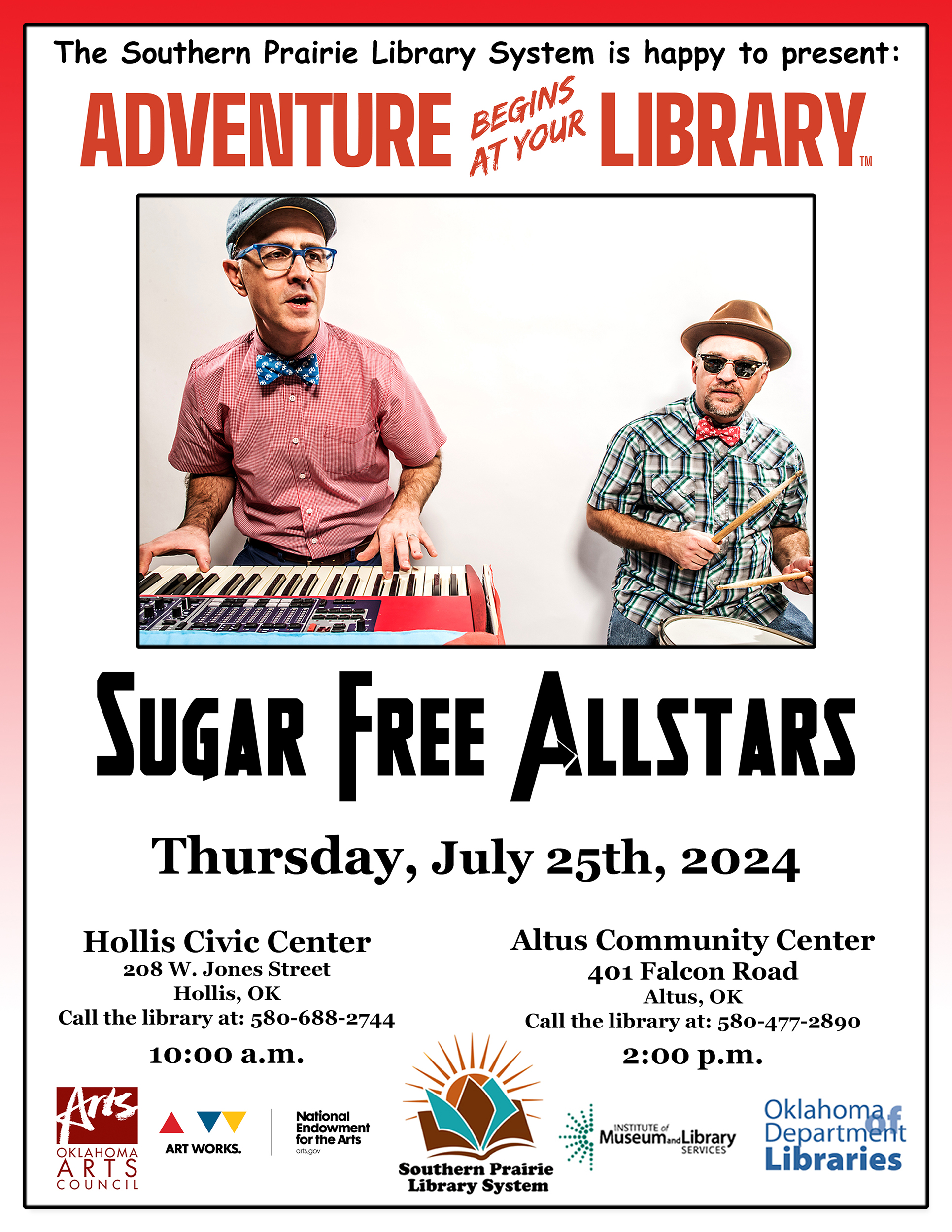 sugar free allstars summer reading program flyer