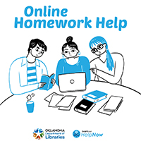 three people sitting at a laptop with the text online homework help at the top