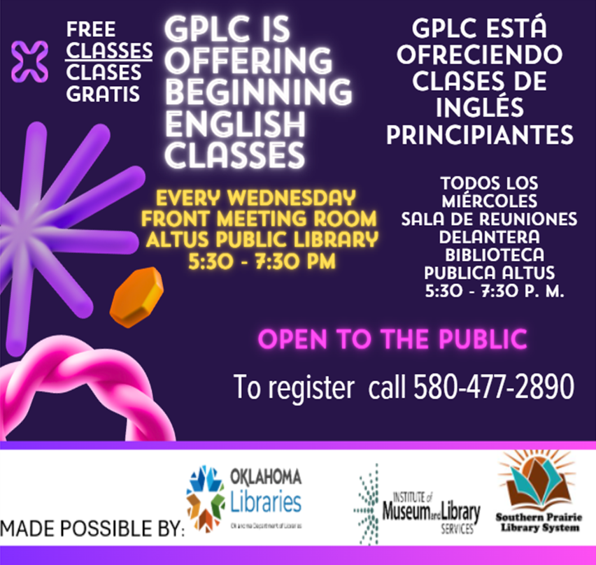 gplc english class flyer